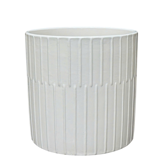Northcote Pottery 17 x 17cm White Bodhi Cylinder Ceramic Indoor Pot