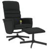 vidaXL Massage Recliner Chair with Footstool Single Sofa Black Faux Leather