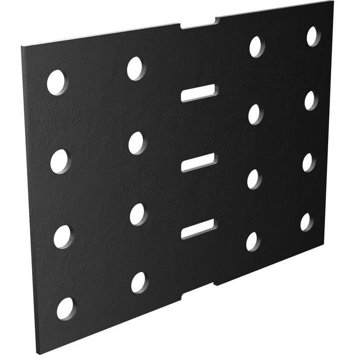 Dunnings 200 x 140 x 3mm Black Heavy Duty Bracket Plate