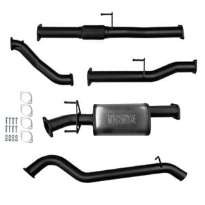 Ignite Exhausts Turbo Back For Toyota Hilux 3l D4d 3" No Cat With Muffler Black Aluminised Steel