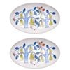 2PK Ecology Stoneware w/ Gloss Glaze Joie Oval Platter 26x16cm Multi-Coloured