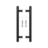 Rolltrak 400mm Matte Black Barn Door Round Double Pull Handle