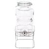 Rink Drink Glass Drinks Dispenser with Tap & Chrome Stand - 6.5L