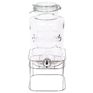 Rink Drink Glass Drinks Dispenser with Tap & Chrome Stand - 6.5L
