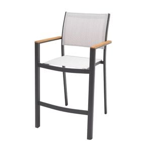 Mimosa Charcoal Rhone Aluminium Stacking Bar Chair