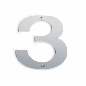Sandleford 100mm Stainless Steel House Number 3