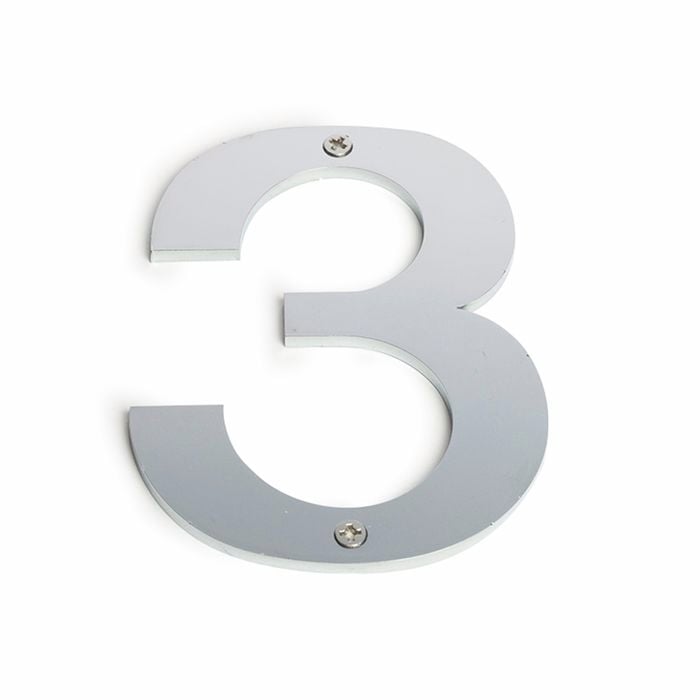 Sandleford 100mm Stainless Steel House Number 3