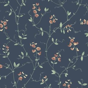 Wallpaper Trader Sanna Sweet Pea Wallpaper Roll 10.05m X 53cm, Dark Blue