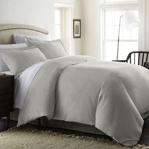 CottonMore Light Grey 500TC Tencel Lyocell Quilt Doona Cover Set - Single