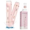 Catzon 2-in-1 Electric Shaver Rechargeable Leg Arm Underarm Razor for Women-Pink