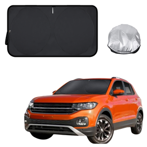 Front Windscreen Sun Shade for VolksWagen T-Cross 2020 - Current (C1) - Standard 150 x 85 cm - Black