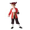 Captain Hook Deluxe Halloween Costume Child Official Disney Pirate Outfit with Hat and Hook, 5-6 Years