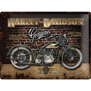 Nostalgic Art Harley-Davidson Brick Wall 30x40cm Large Metal Tin Sign
