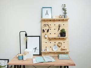 DIY Step Image - D.I.Y. pegboard shelf . Blob storage upload.