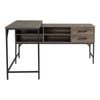 Maestro Furniture Natu Wooden L-Shape Home Office Working Computer Desk 1.4m Brown