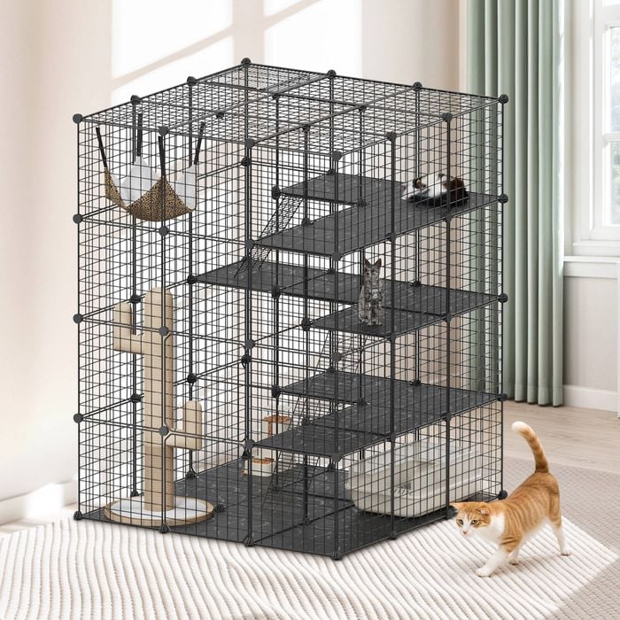 Advwin Cat Cage Tier Large DIY Pet Crate Cat Villa Cat Enclosure