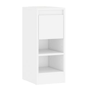 Advwin LED Side Table with Drawers Narrow Sofa End Table Bedside Table White