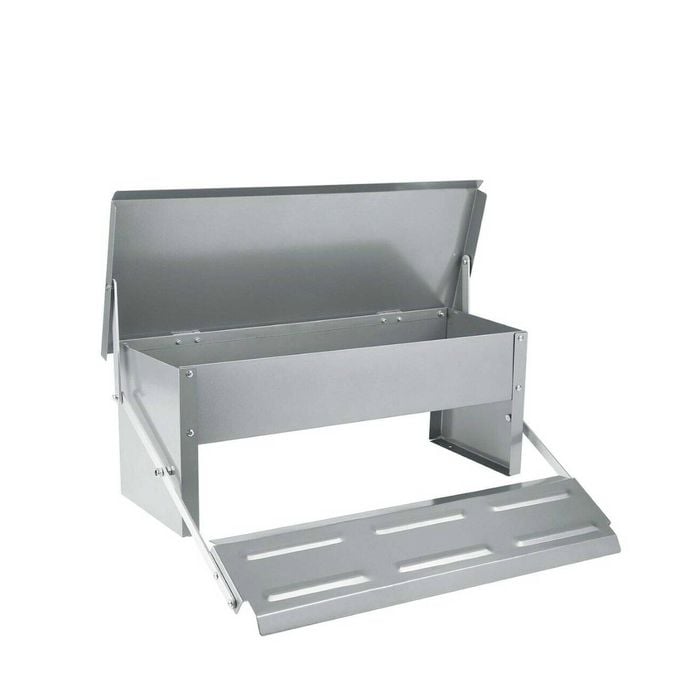 11l Automatic Chook Chicken Feeder Poultry Auto Treadle Aluminium Metal Feeders