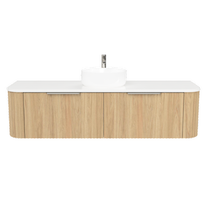 New England Joinery 1500mm Throne Centre Basin SilkSurface Top Wall Hung Vanity