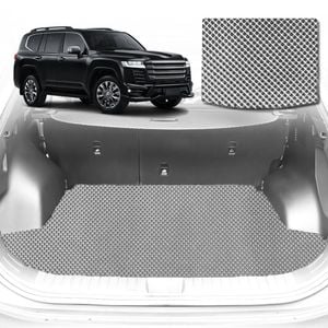 6D Diamond Car Boot Mat for Toyota LandCruiser 200 (Sahara)2012-2021-Cargo Mat-Grey-Outback GT