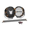 LIGHTFOX OSRAM 9inch LED Driving Lights + 28 inch Single Row LED Light Bar + Wiring Kit