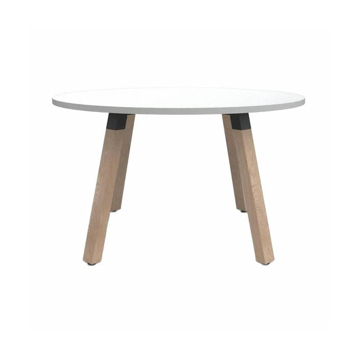 Olg Plantation Boardroom Table Solid Oak Frame White Top L3600mm X W900mm