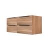 Stein 1200 x 450 x 500mm Light Select Wall Hung Black Integrated Handle Vanity - Cabinet Only 
