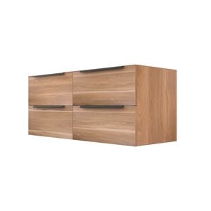 Stein 1200 x 450 x 500mm Light Select Wall Hung Black Integrated Handle Vanity - Cabinet Only 