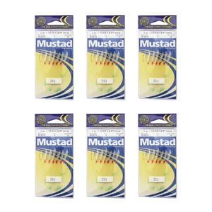 6x Mustad Bait Rigs - 2 x 3 Hook Bait Catcher Rigs - Size 8