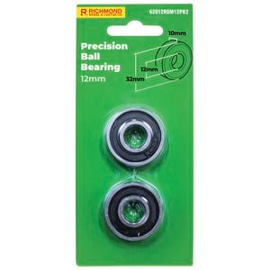 Richmond 32 x 12 x 10mm Rubber Sealed Precision Bearing - 2 Pack