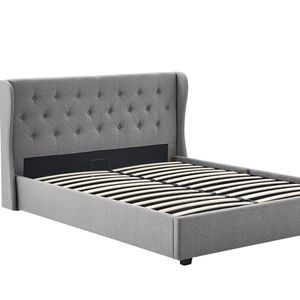 Keron Storage Bed Frame Grey - Queen