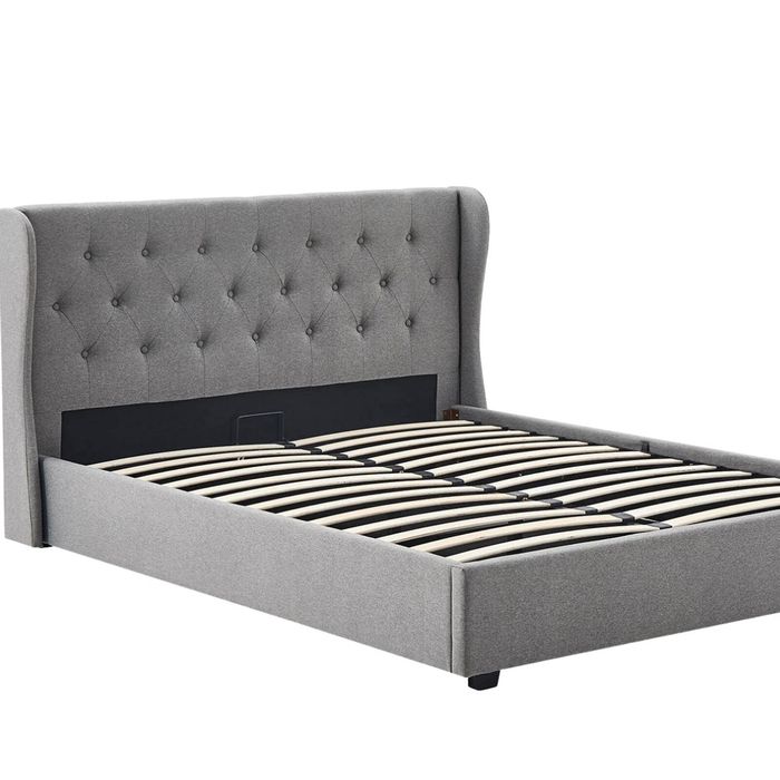 Keron Storage Bed Frame Grey - Queen