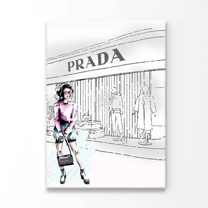 Fashion Girl with Specs Art Print 100% Australian Made 100x150cm (Stretched Canvas)