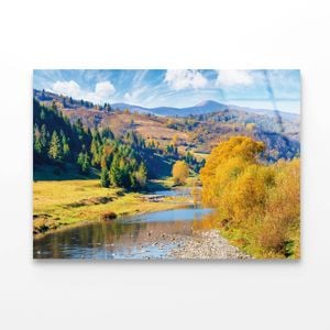 Beautiful Countryside Mountain River   Print 100% Australian Made 120 x 90cm  (Acrylic)