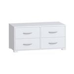 Practa Lowline TV Entertainment Unit Bundle - 4 Drawers - White