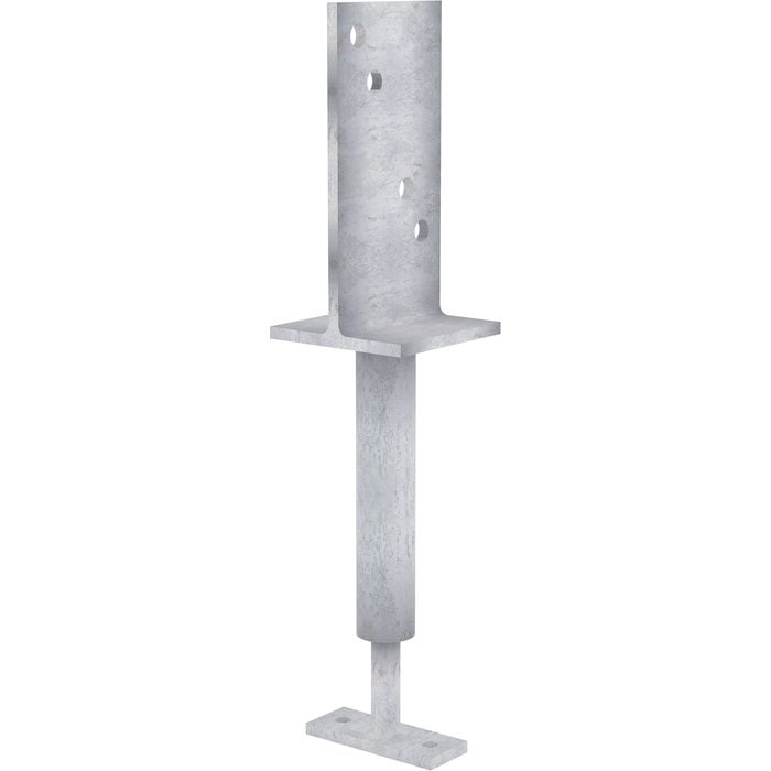 Dunnings 150mm Galvanised Adjustable T Blade Post Support