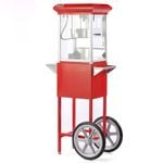 6Oz Popcorn Machine Maker on the wheeled Cart Deck Warmer Popcorn Machine