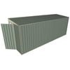 Build-a-Shed 1.5 x 5.2 x 2m Hinged Door Tunnel Shed Without Side Doors - Green