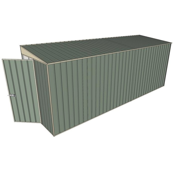 Build-a-Shed 1.5 x 5.2 x 2m Hinged Door Tunnel Shed Without Side Doors - Green