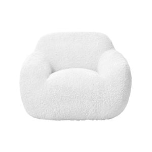 I Am Fake Cozy Boucle Chair Home Decor Large White