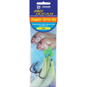 Pioneer Big Ocean Pre Made 40lb Snapper Terror Fishing Rig 5/0 Pearl