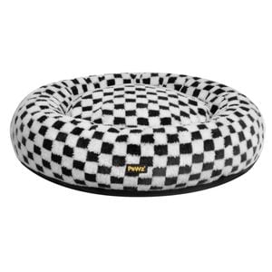PaWz S Size Round Checkerboard Pattern Pet Bed