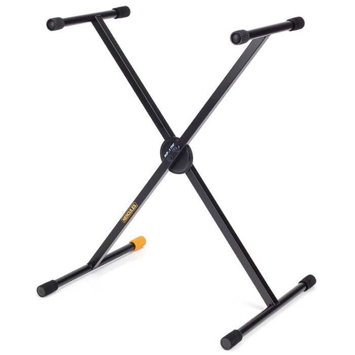 Hercules Foldable Music Instrument Single X Stand/Holder for Keyboard/Piano BLK