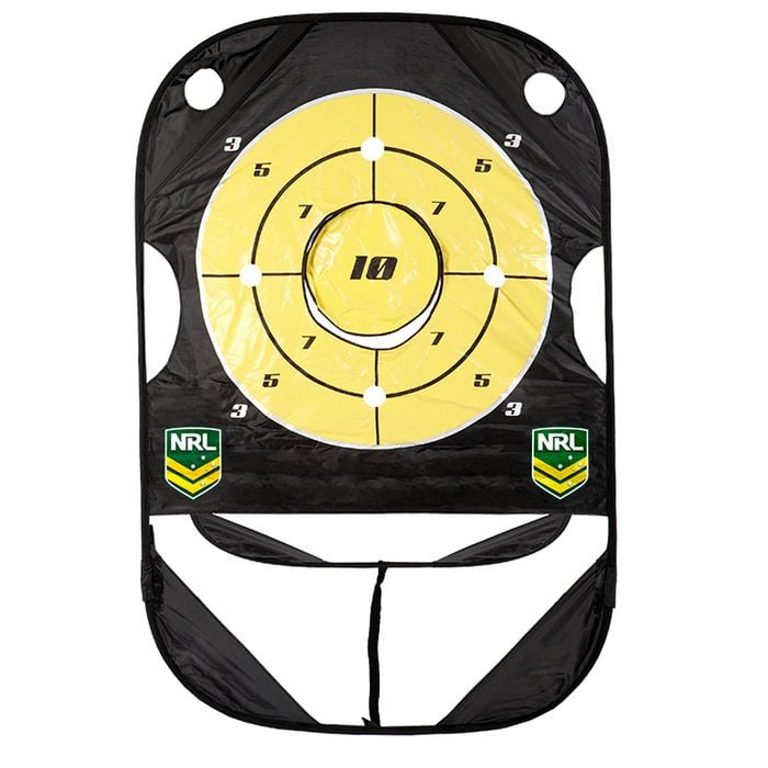 NRL Pop Up Passing Target Fold Away Practice Set w Carry Bag