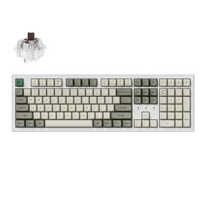 Keychron K10 Max Hot-swappable Wireless Mechanical Keyboard (white) (brown Switch)