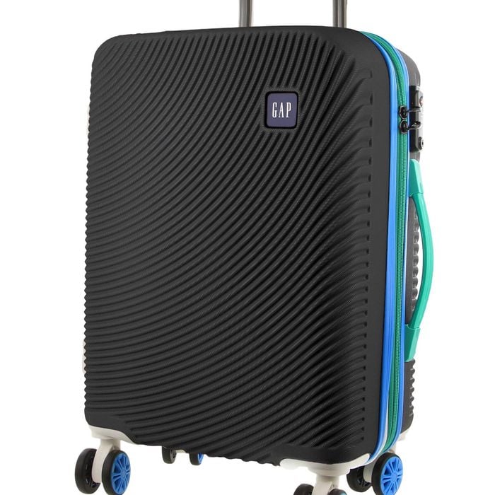 GAP Stripe Hard-Shell Cabin Suitcase TSA Lock Luggage 56x35cm Black
