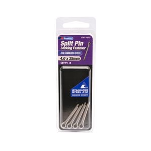 Zenith 4.0 x 25mm 316 Stainless Steel Split Pin - 4 Pack