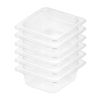 SOGA 1/6 GN Polycarbonate Food Pan 65mm Clear 6 Pack