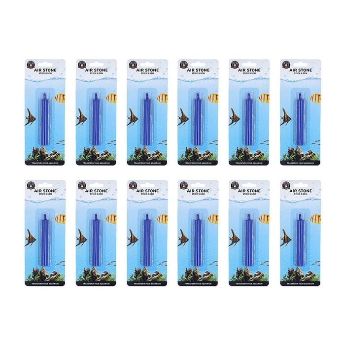 12PK Dudley's World Of Pets Stick Aquarium/Tank Airstone 10cm - Blue