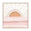 Artey | Warm Sweet Summer V - Framed Canvas - Natural Frame - 140 x 140cm
